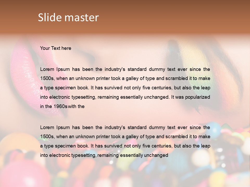 Colour Eyeshadow Female PowerPoint Template