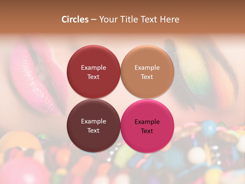 Colour Eyeshadow Female PowerPoint Template