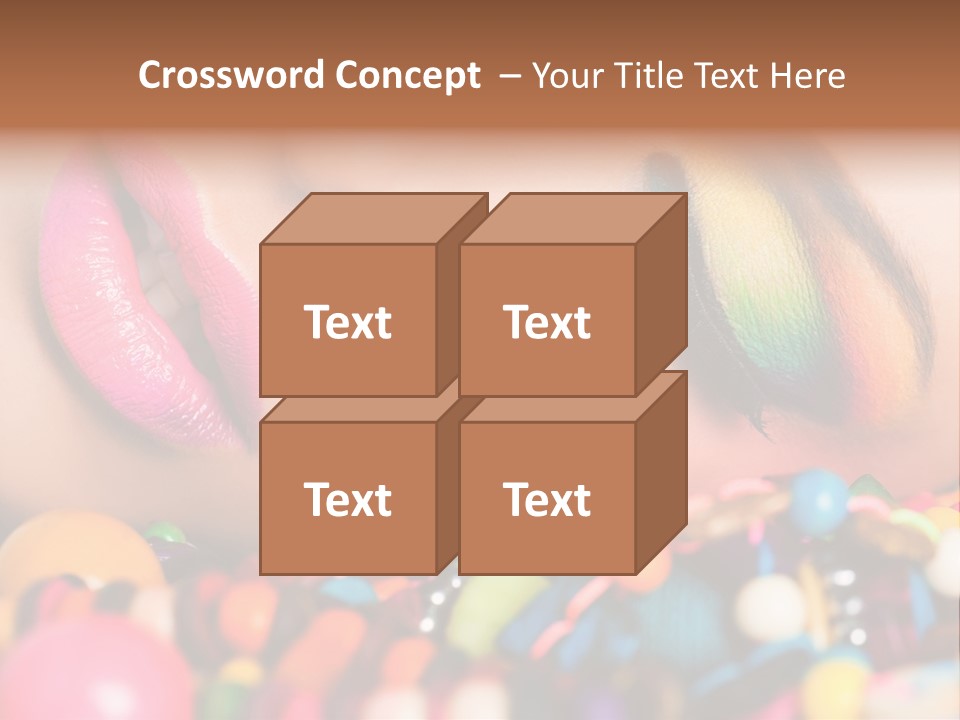 Colour Eyeshadow Female PowerPoint Template