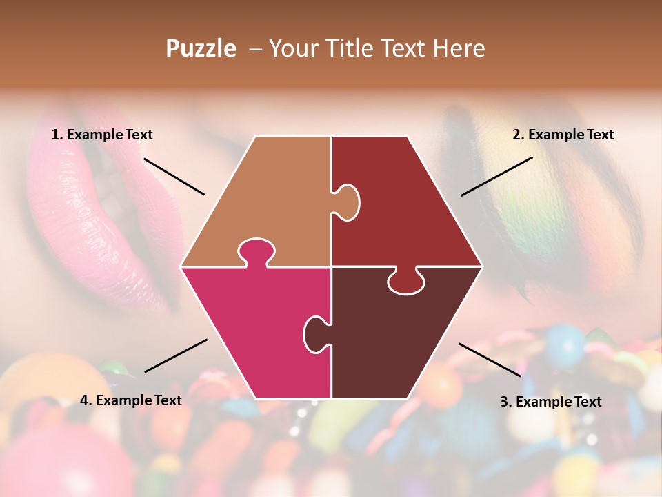 Colour Eyeshadow Female PowerPoint Template