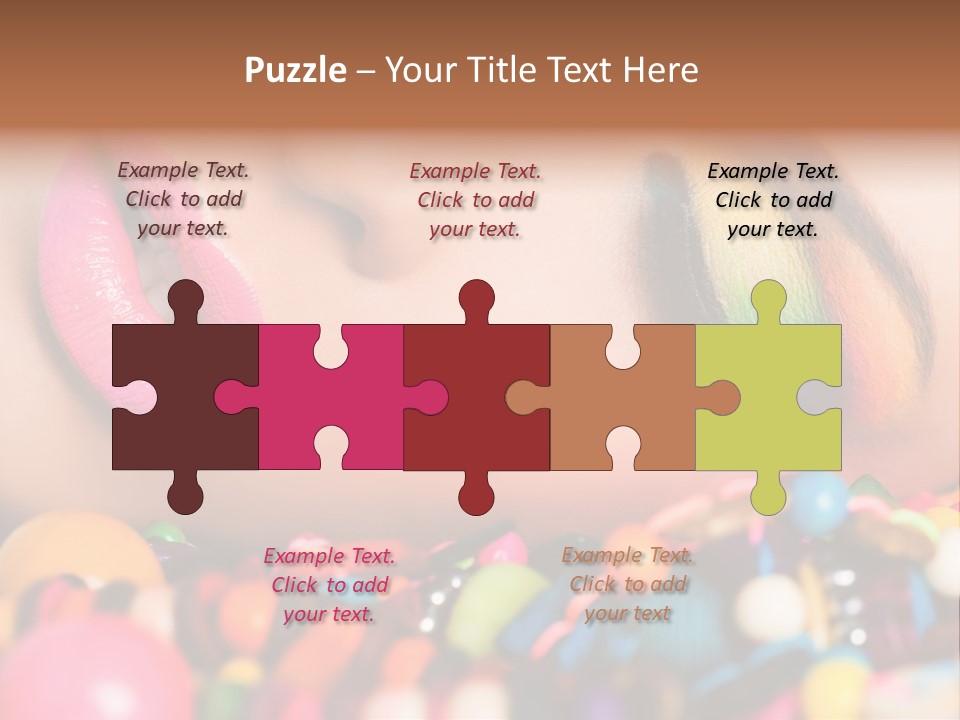 Colour Eyeshadow Female PowerPoint Template