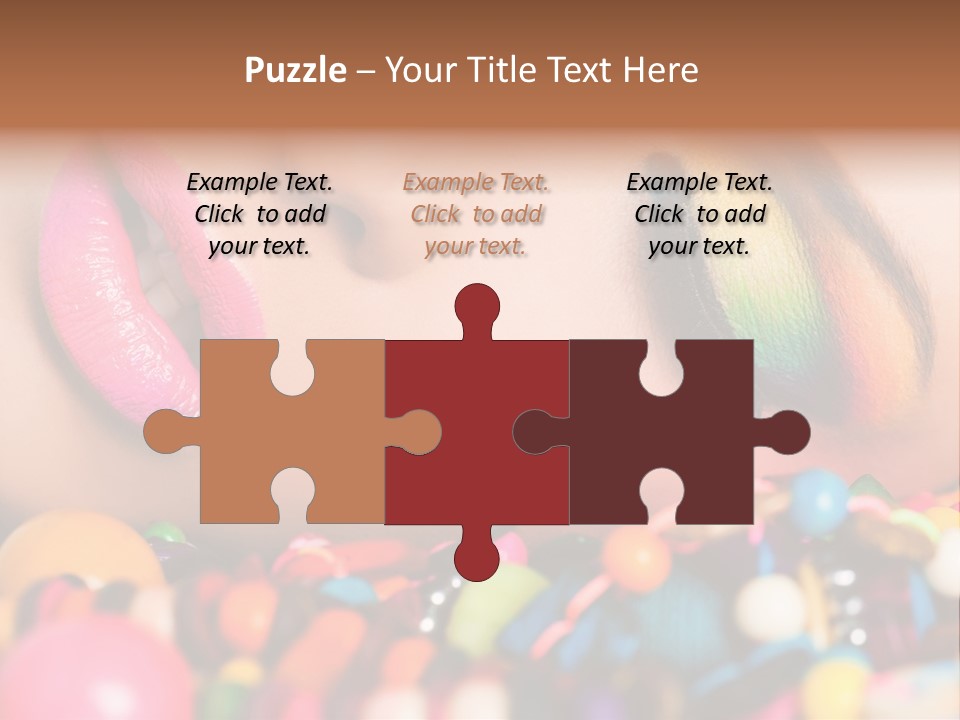 Colour Eyeshadow Female PowerPoint Template