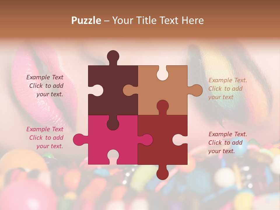 Colour Eyeshadow Female PowerPoint Template