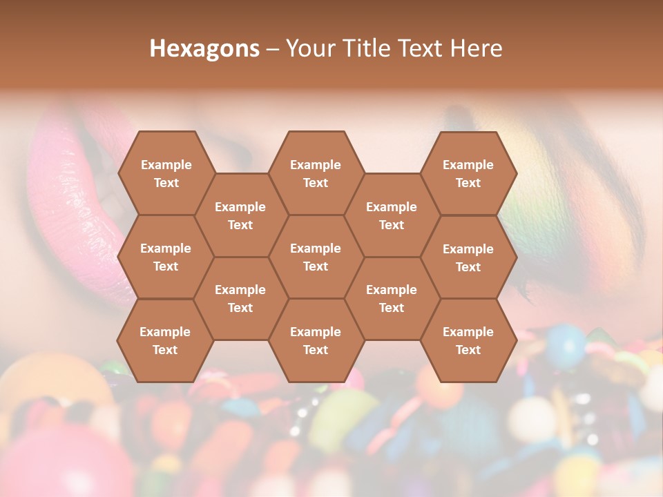 Colour Eyeshadow Female PowerPoint Template