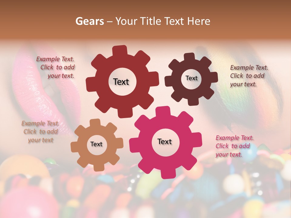 Colour Eyeshadow Female PowerPoint Template