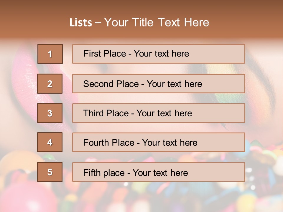 Colour Eyeshadow Female PowerPoint Template
