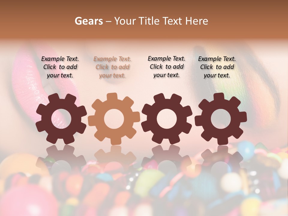 Colour Eyeshadow Female PowerPoint Template