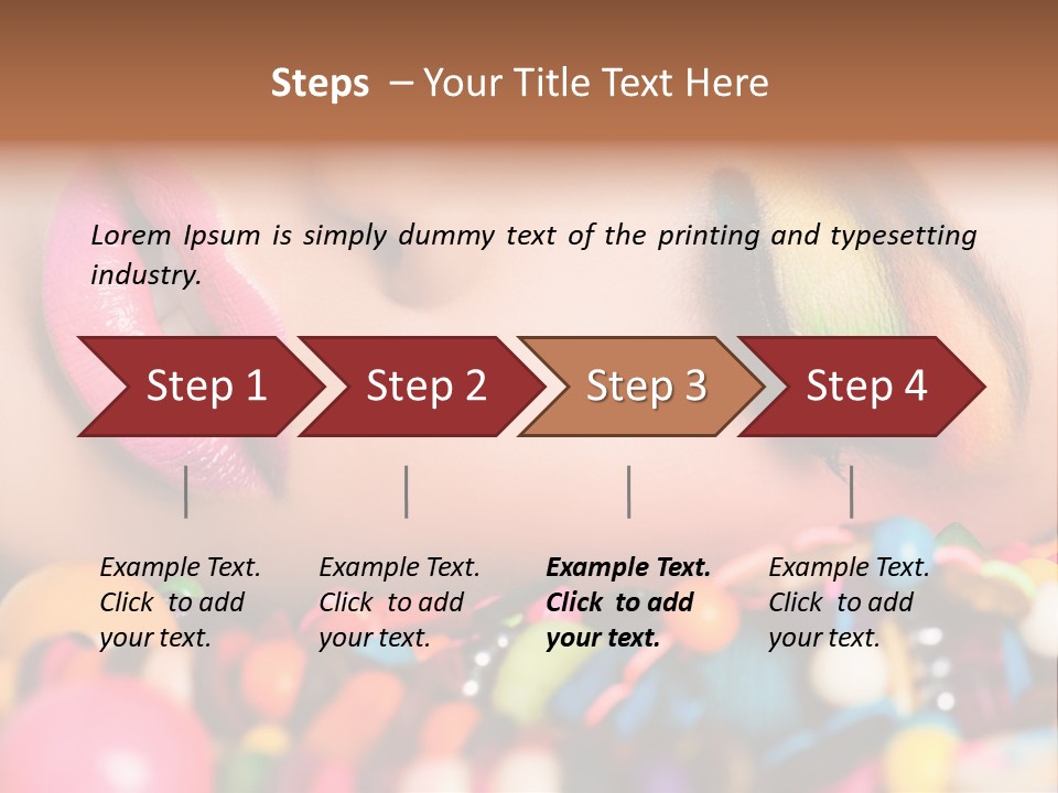 Colour Eyeshadow Female PowerPoint Template