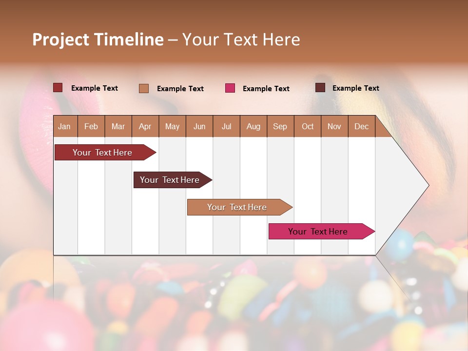 Colour Eyeshadow Female PowerPoint Template