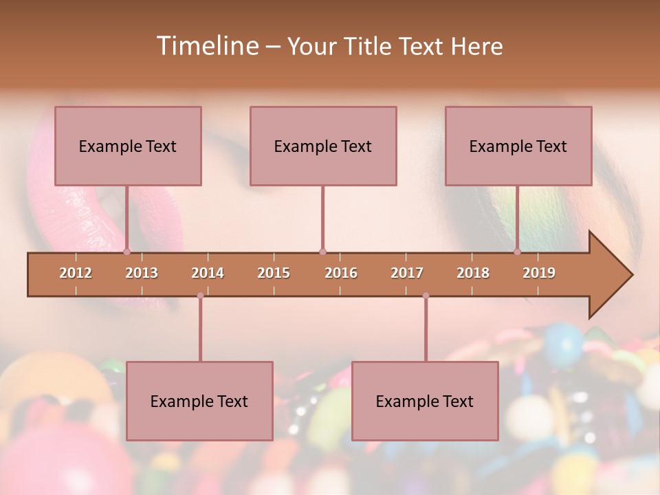 Colour Eyeshadow Female PowerPoint Template
