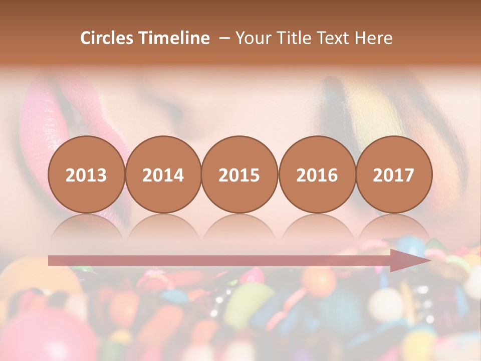 Colour Eyeshadow Female PowerPoint Template