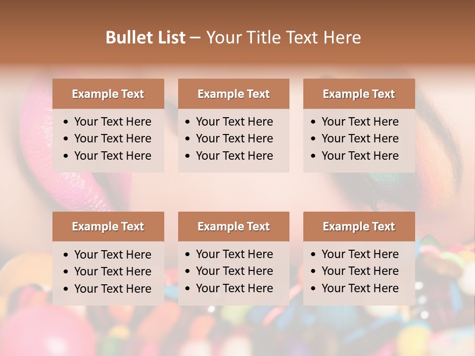 Colour Eyeshadow Female PowerPoint Template