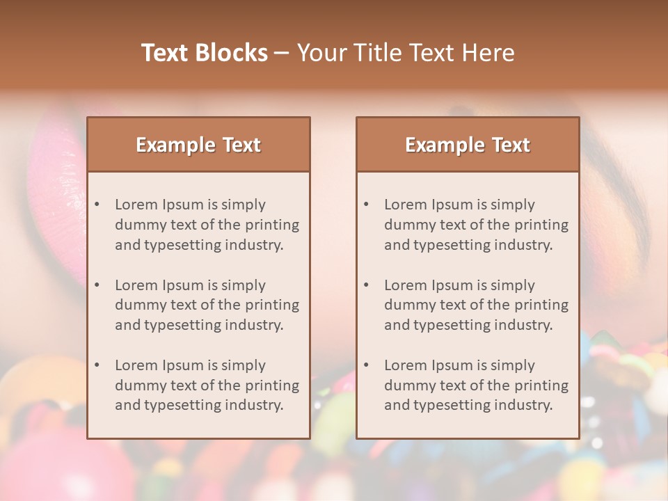 Colour Eyeshadow Female PowerPoint Template