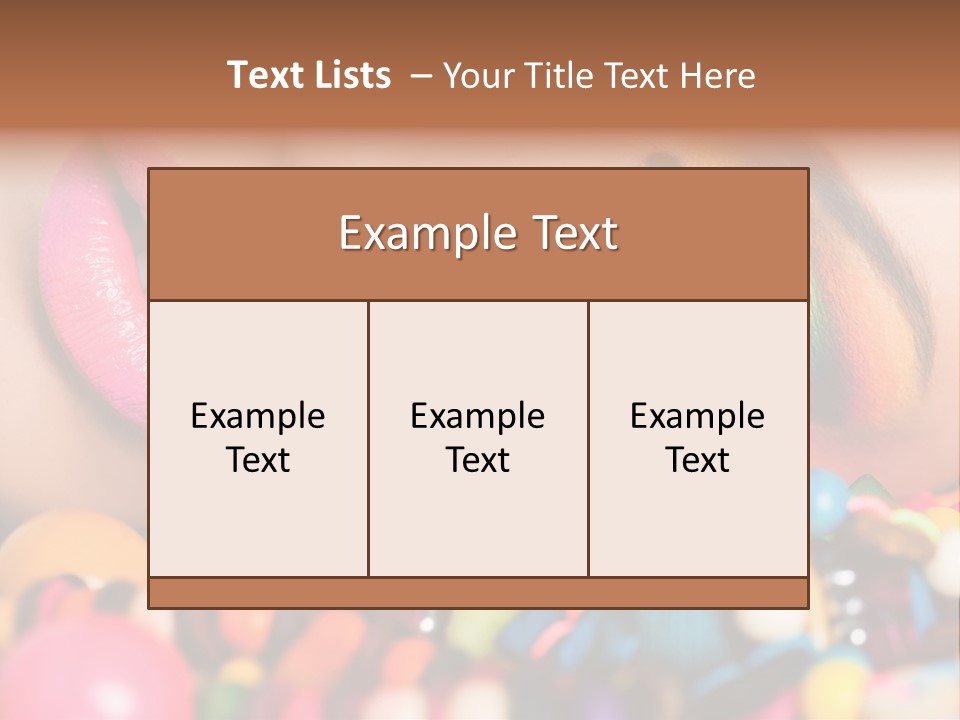 Colour Eyeshadow Female PowerPoint Template