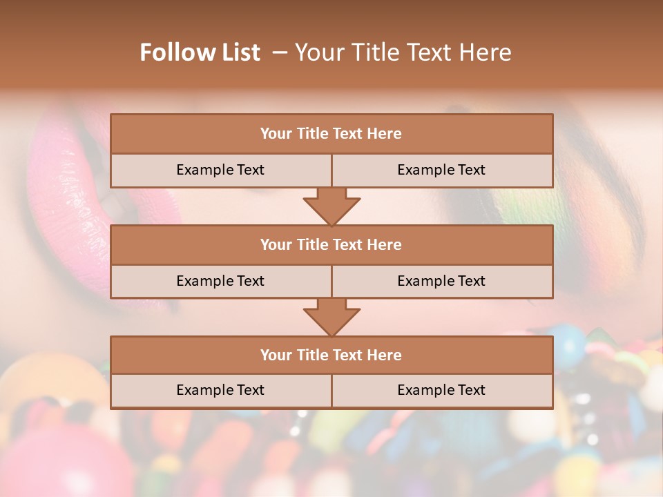 Colour Eyeshadow Female PowerPoint Template