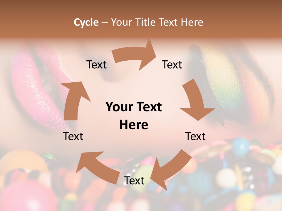 Colour Eyeshadow Female PowerPoint Template