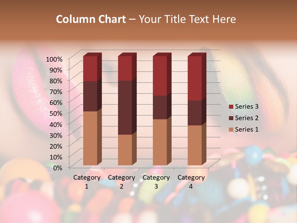 Colour Eyeshadow Female PowerPoint Template