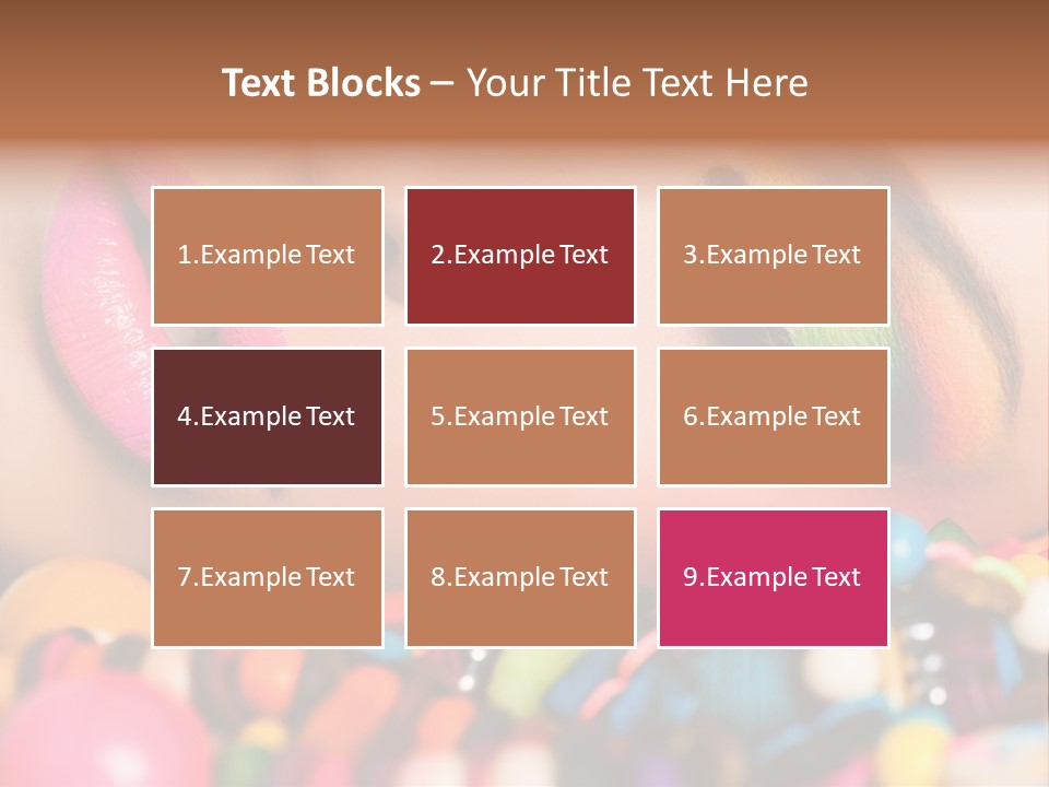 Colour Eyeshadow Female PowerPoint Template