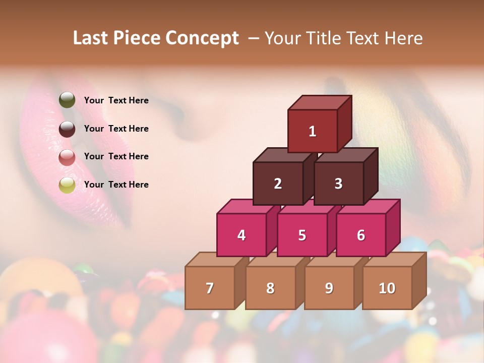 Colour Eyeshadow Female PowerPoint Template