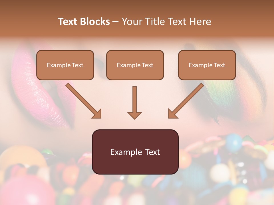 Colour Eyeshadow Female PowerPoint Template