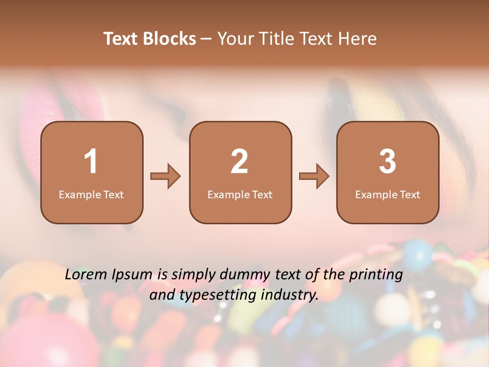 Colour Eyeshadow Female PowerPoint Template