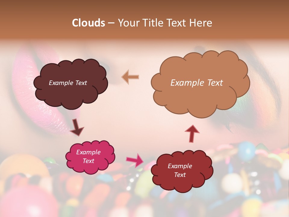 Colour Eyeshadow Female PowerPoint Template