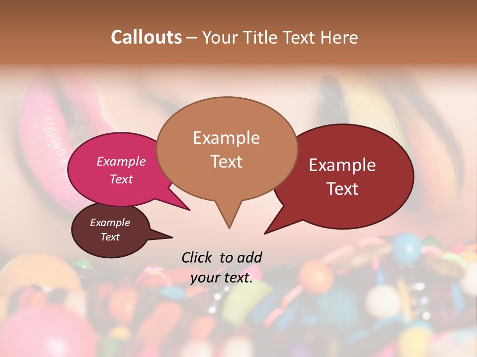 Colour Eyeshadow Female PowerPoint Template