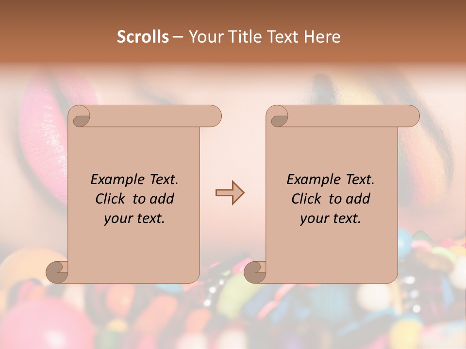 Colour Eyeshadow Female PowerPoint Template