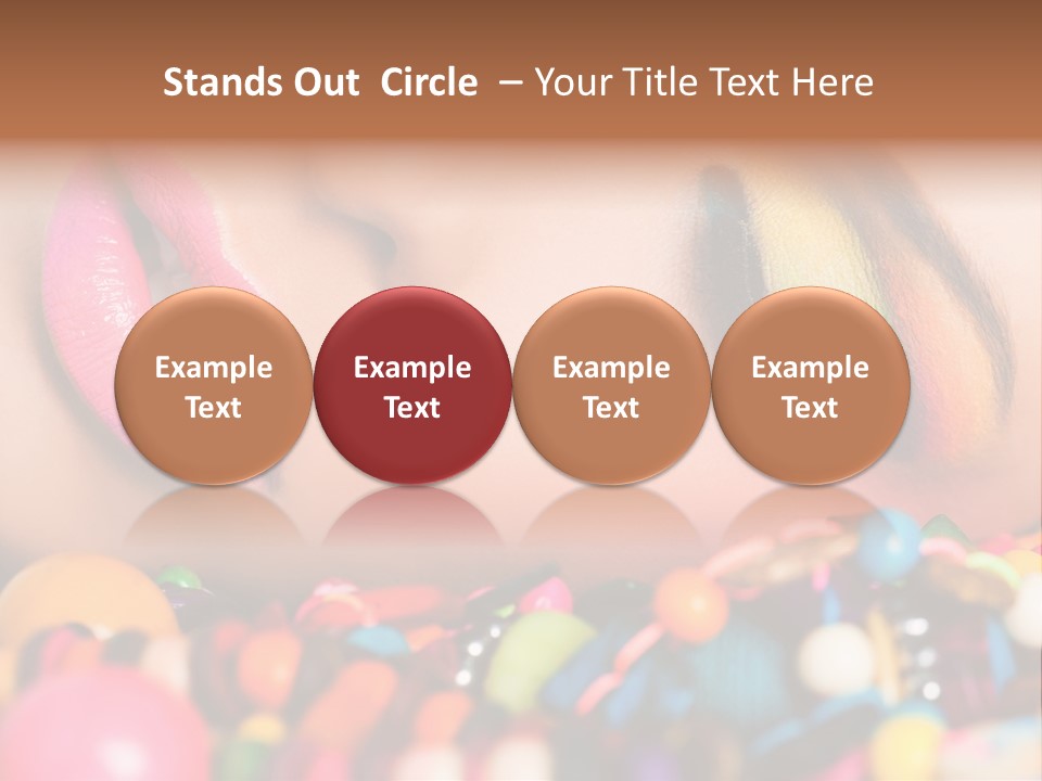 Colour Eyeshadow Female PowerPoint Template