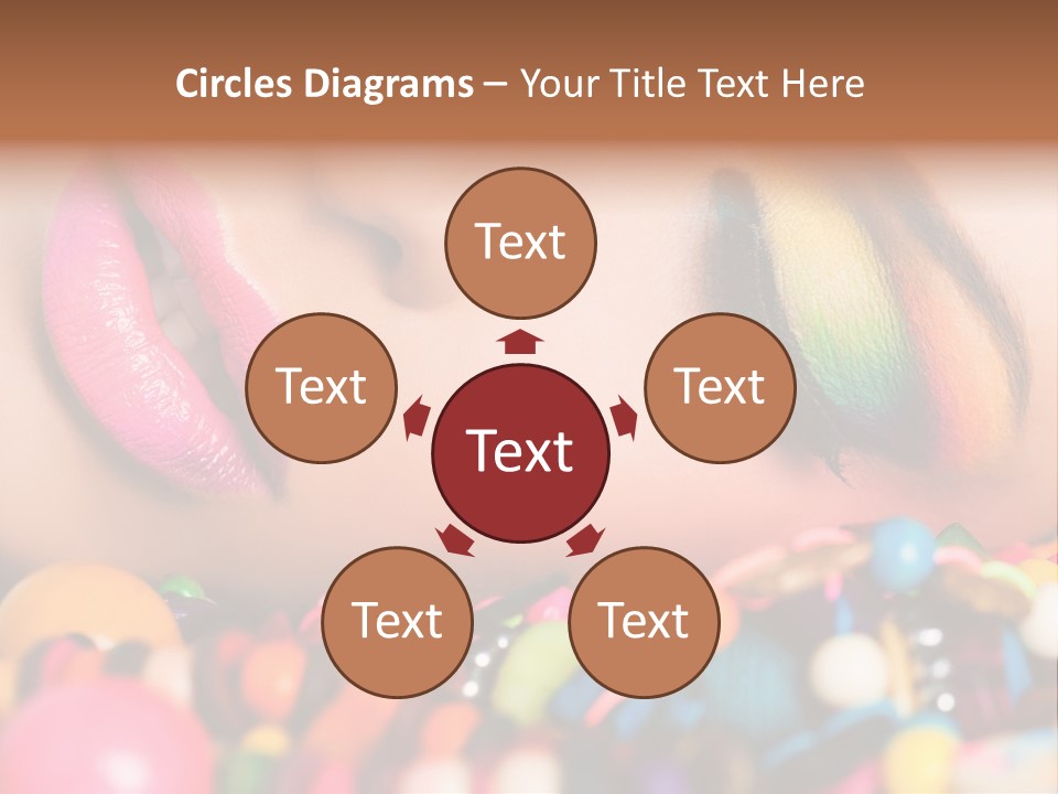 Colour Eyeshadow Female PowerPoint Template