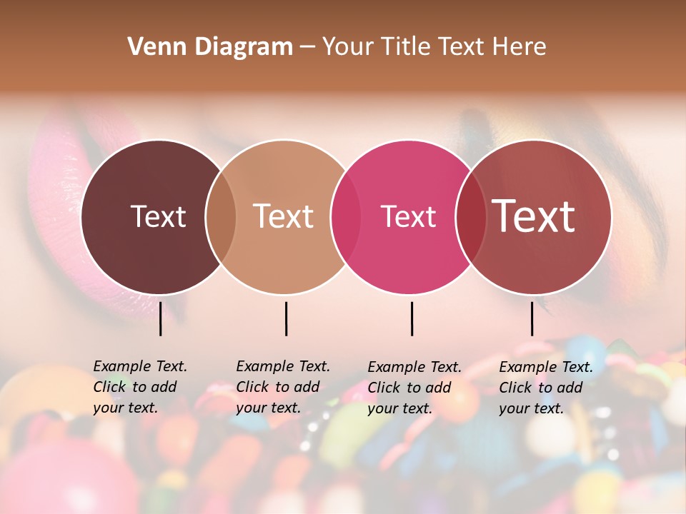 Colour Eyeshadow Female PowerPoint Template