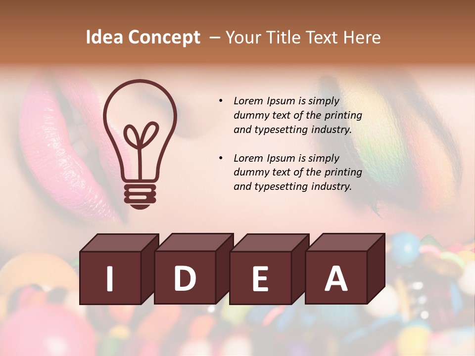 Colour Eyeshadow Female PowerPoint Template