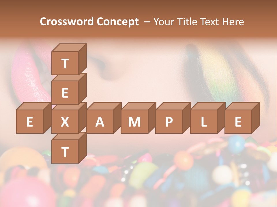 Colour Eyeshadow Female PowerPoint Template