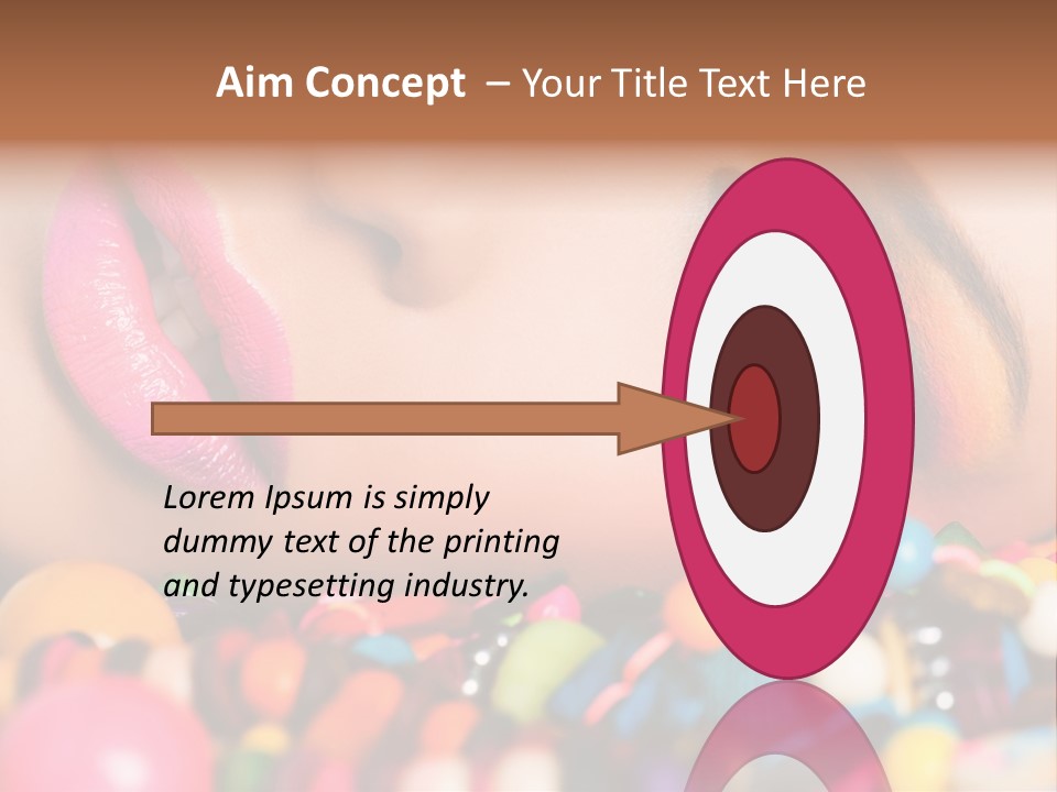 Colour Eyeshadow Female PowerPoint Template