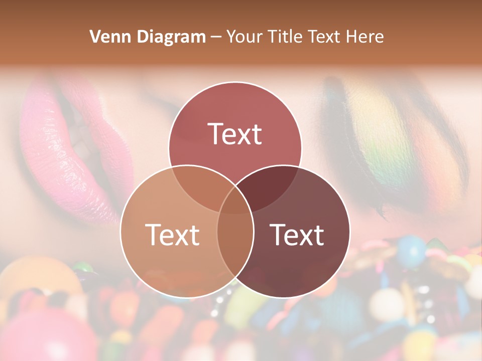 Colour Eyeshadow Female PowerPoint Template