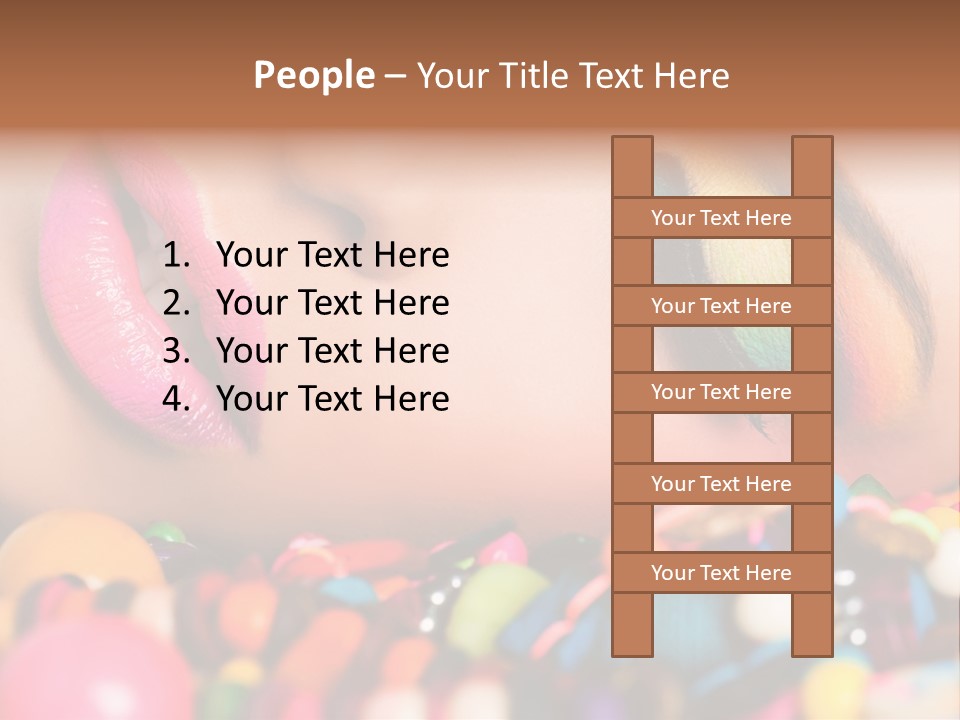 Colour Eyeshadow Female PowerPoint Template