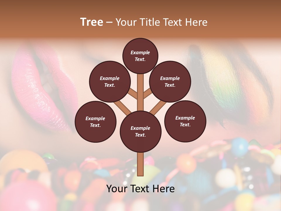 Colour Eyeshadow Female PowerPoint Template