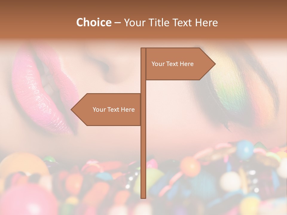 Colour Eyeshadow Female PowerPoint Template