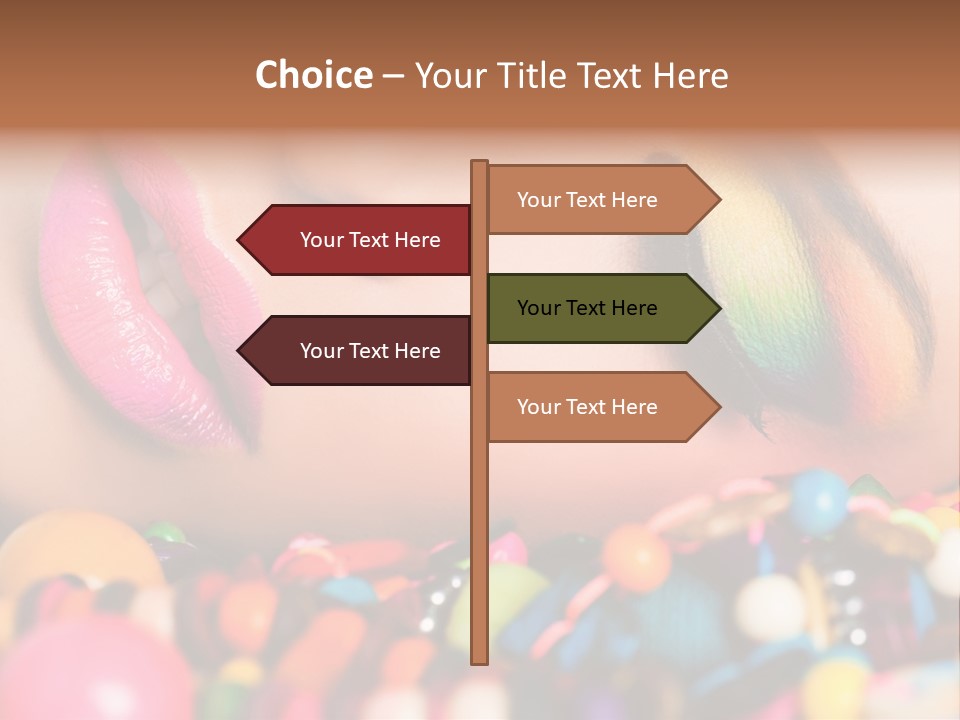 Colour Eyeshadow Female PowerPoint Template