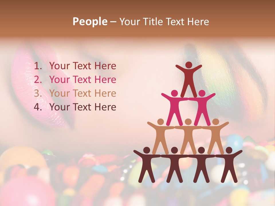 Colour Eyeshadow Female PowerPoint Template