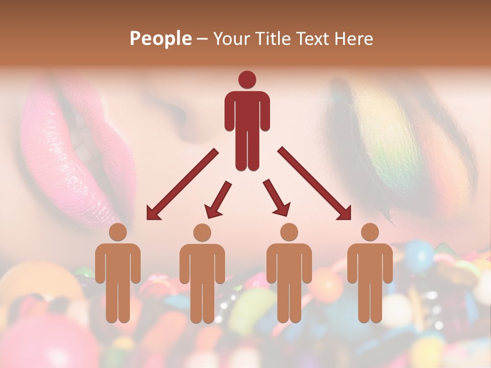 Colour Eyeshadow Female PowerPoint Template