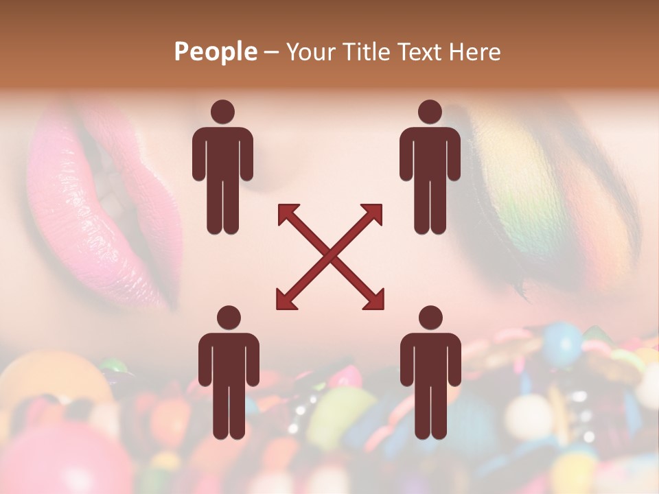 Colour Eyeshadow Female PowerPoint Template