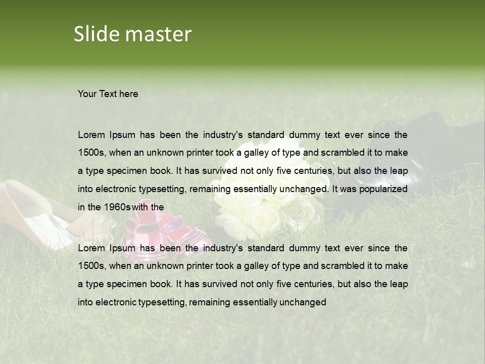 Blumen Hochzeitstraus Liebe PowerPoint Template