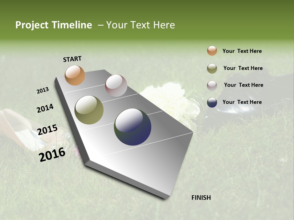 Blumen Hochzeitstraus Liebe PowerPoint Template