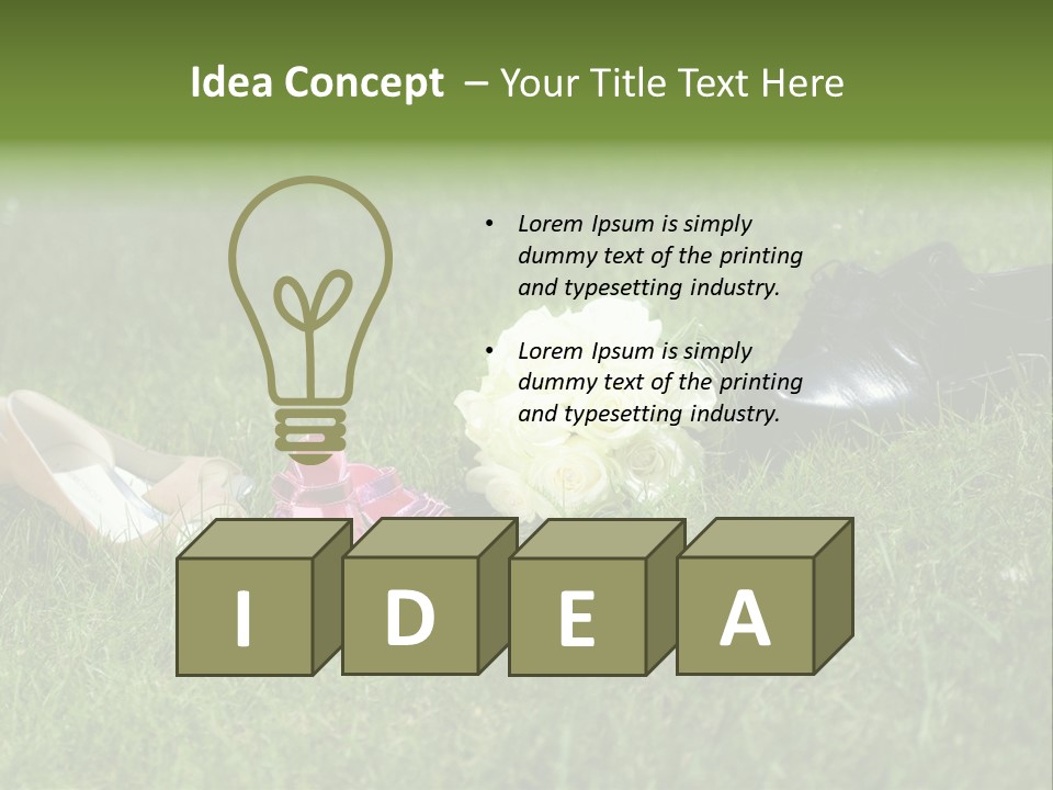 Blumen Hochzeitstraus Liebe PowerPoint Template