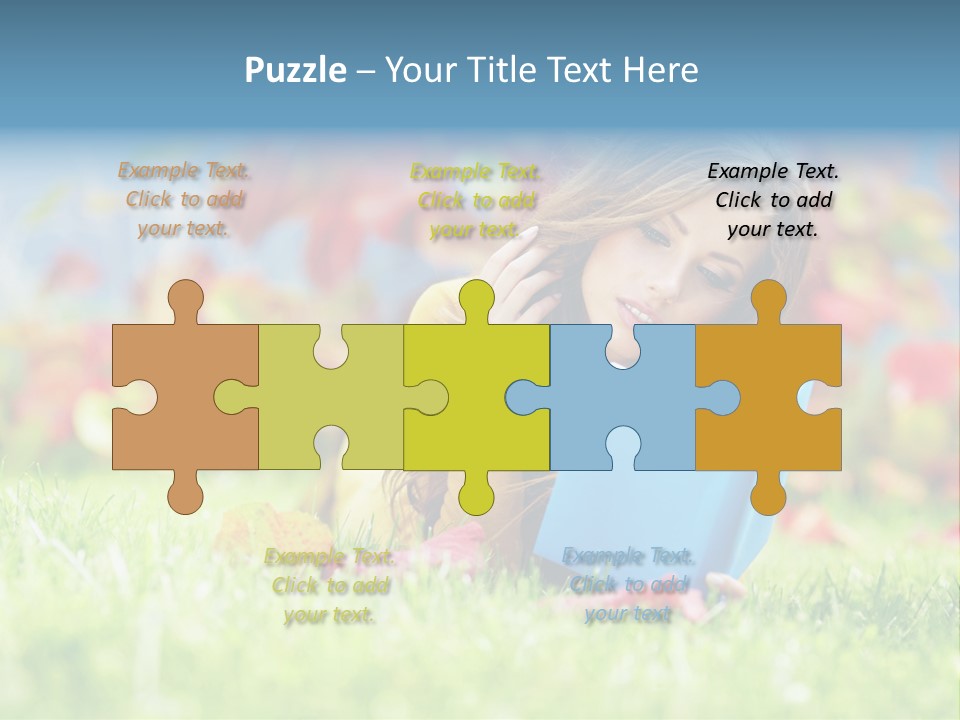 Sutumn Red Woman PowerPoint Template