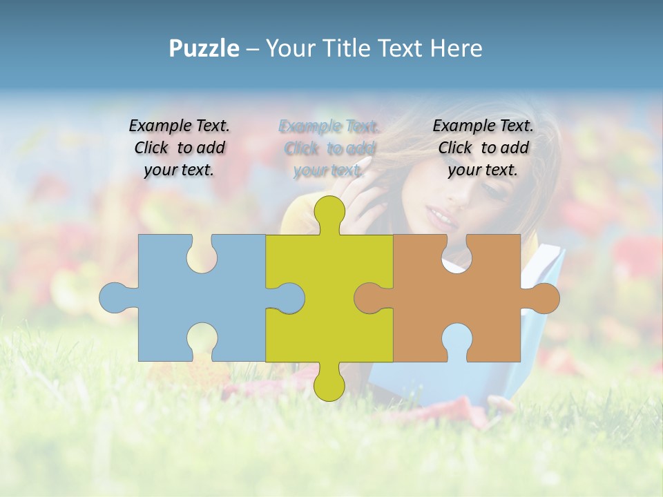 Sutumn Red Woman PowerPoint Template