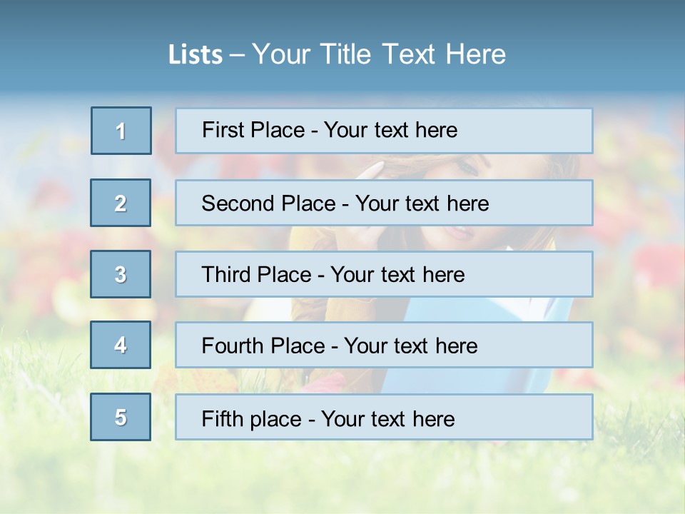 Sutumn Red Woman PowerPoint Template