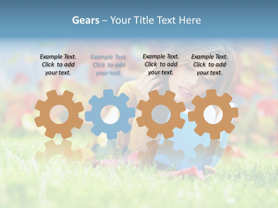 Sutumn Red Woman PowerPoint Template