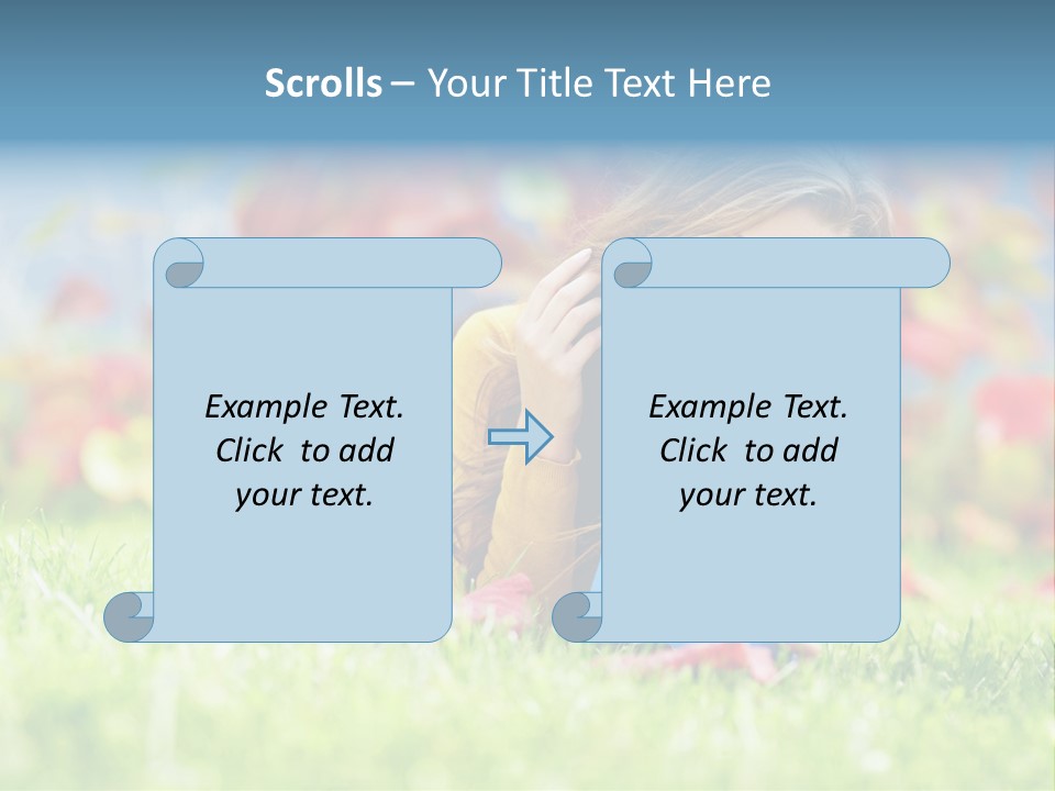 Sutumn Red Woman PowerPoint Template